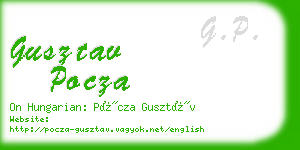 gusztav pocza business card